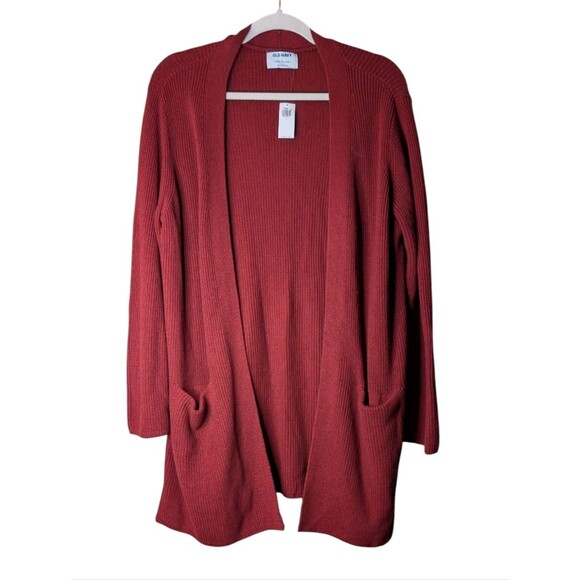 Old Navy Sweaters - NWT Old Navy Shaker-Stitch Longline Open-Front Cardigan Sweater ribbed Large